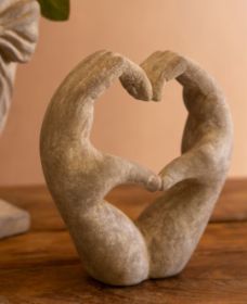 FAUX CONCRETE HEARTS HANDS  (MIN 2)