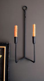 FORGED-IRON SINGLE TAPER WALL SCONCE