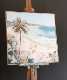 FRAMED PAINTING - BEACH SCENE