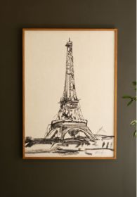 FRAMED BLACK & WHITE EIFFEL TOWER PRINT