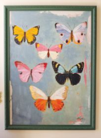 FRAMED BUTTERFLY PAINTING
