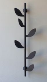 IRON WALL COAT RACK - LEAVES