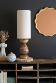 MANGO WOOD TABLE LAMP BASE