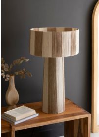 NATURAL AND KHAKI JUTE TABLE LAMP WITH SHADE