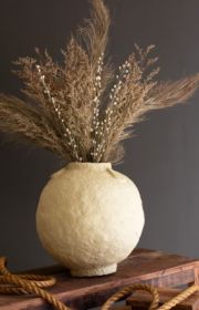 PAPER MACHE URN - 15" SMALL