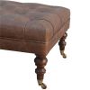 Buffalo Leather Ottoman