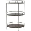 Industrial Round Butler Tray Table