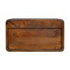 Floating Curved Chestnut nightstand