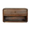 Chestnut Curve Floating nightstand