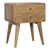 Curved Oak-ish nightstand