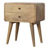 Curved Oak-ish nightstand