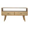 Curved Oak-ish Media Unit