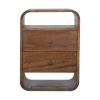 Chestnut Curve 2 Drawer nightstand