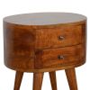 Chestnut Rounded nightstand Table