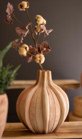 RIBBED TERRACOTTA VASE