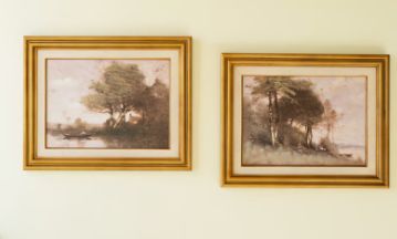 SET OF TWO FRAMED LANDSCAPE PRINTS