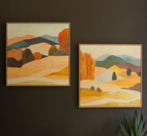 SET OF TWO FRAMED PAINTING LANDSCAPE