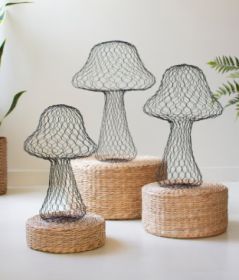SET OF THREE WIRE MUSHROOMS