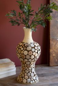 SPLICED WOOD BULB VASE - 20" TALL