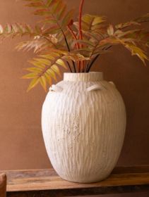 STONE COMPOSITE URN WITH FOUR HANDLES