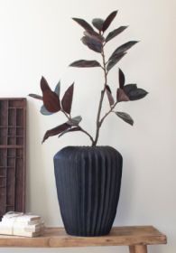 TALL STONE COMPOSITE URN - BLACK
