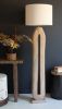 TALL OVAL WOODEN FLOOR LAMP BASE