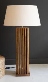 WOODEN SPINDLES TABLE LAMP BASE
