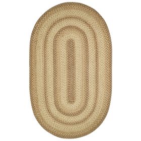 Cookie Dough Jute Braided Rug (Size: 20" x 30", Shape: Oval)