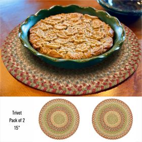 Azalea Jute Braided Accessories - Trivet (Size: 15" Set of 2, Shape: Round)