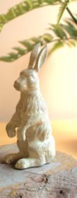 CAST IRON STANDING RABBIT (Color: Cream)