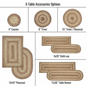 Cookie Dough Jute Braided Accessories - Stair Tread (Size: 8" x 28" Set of 13, Shape: Oval)