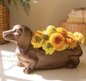 CEMENT DACHSHUND (Color: Brown)