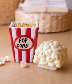 CERAMIC POPCORN CANISTER (Color: Multi)