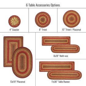 Cider Barn Jute Braided Accessories - Tablemate (Size: 10" x 15" Set of 4, Shape: Oval)