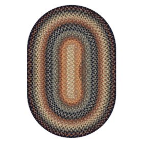 Cocoa Bean Cotton Braided Rug (Size: 20" x 30", Shape: Oval)