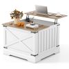 Farmhouse Lift Top Coffee Table with Hidden Storage Compartment