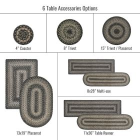 Flint Hill Jute Braided Accessories - Table Runner (Size: 11" x 36", Shape: Oval)