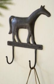 HAMMERED IRON HORSE HOOK (Color: GREY)