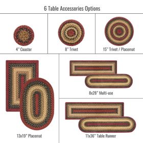 Highland Jute Braided Accessories - Table Runner (Size: 11" x 36", Shape: Oval)