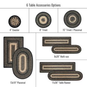 Manchester Jute Braided Accessories - Table Runner (Size: 11" x 36", Shape: Oval)