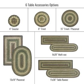 Pinecone Jute Braided Accessories - Table Runner (Size: 11" x 36", Shape: Oval)
