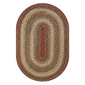 Pumpkin Pie Cotton Braided Rug (Size: 20" x 30", Shape: Oval)