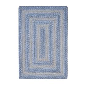 Sky Blue Jute Braided Rug (Size: 27" x 45", Shape: Rect)