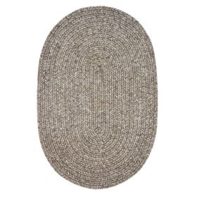 Slate Ultra Durable Braided Rug (Size: 20" x 30", Shape: Oval)