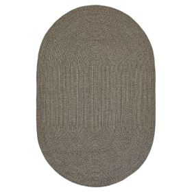 Smoke Ultra Durable Braided Rug (Size: 20" x 30", Shape: Oval)